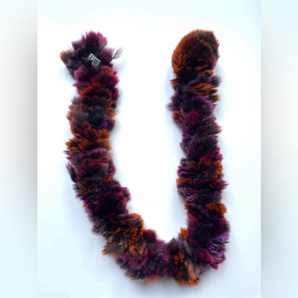 simon chang Colorful rabbit Fur Scarf - Picture 5 of 5